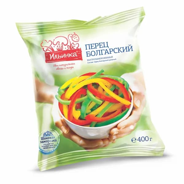 ПЕРЕЦ болгарский резаный 400гр. ИЛЬИНКА