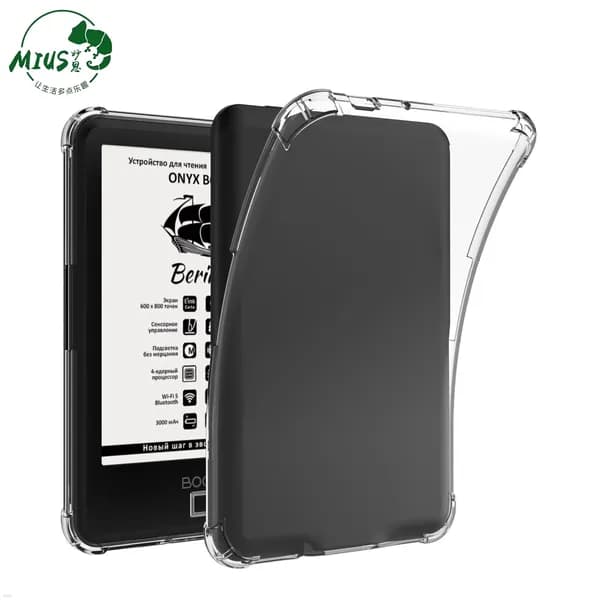 Прозрачный чехол для Onyx Boox Faust 2 3 4 5 6 7 e-Reader - Ультратонкая легкая прозрачная силиконовая гибкая мягкая задняя