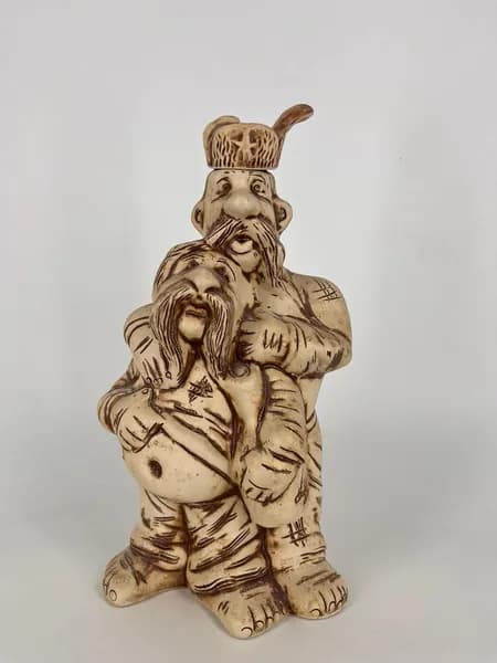 Штоф графин "Лучшие друзья", 18 см, фарфор, 2002, винтаж, коллекционирование