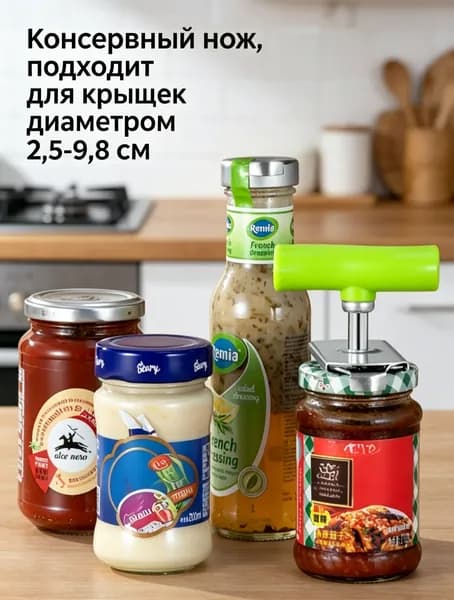 Открывалка 8.5 см abs пластик 1 шт зеленый