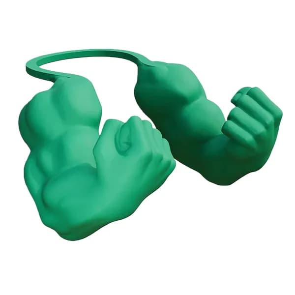 3D-печать мышечная рука для кошек на шею зелёного цвета