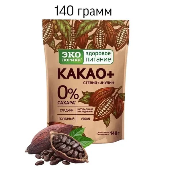 Какао-напиток Экологика Какао Плюс 140 грамм