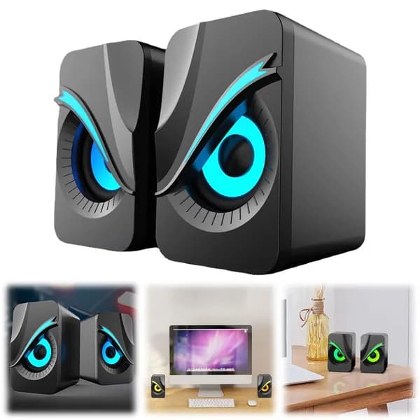 акустическая система RGB с подсветкой, проводная 2.0, мощность 6 Вт
