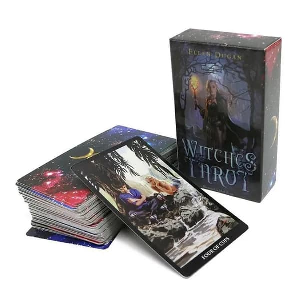 Таро Witch Tarot в стиле золотого модерна, 78 карт, матовая ламинация
