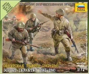 Сборная модель пластиковая Звезда, Советская пехота,