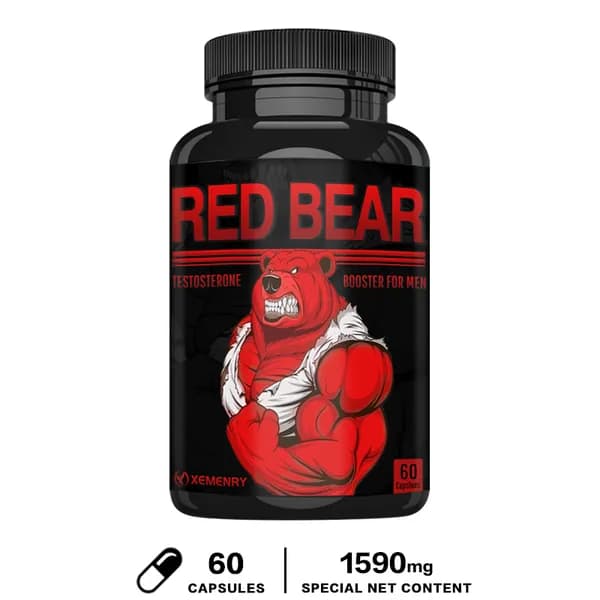 Xemenry Red Bear Testosterone Booster for Men разработан для повышения уровня тестостерона, улучшения мужской потенции, производительности и мышечной массы.