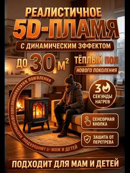 Безопасный обогреватель-камин для детей