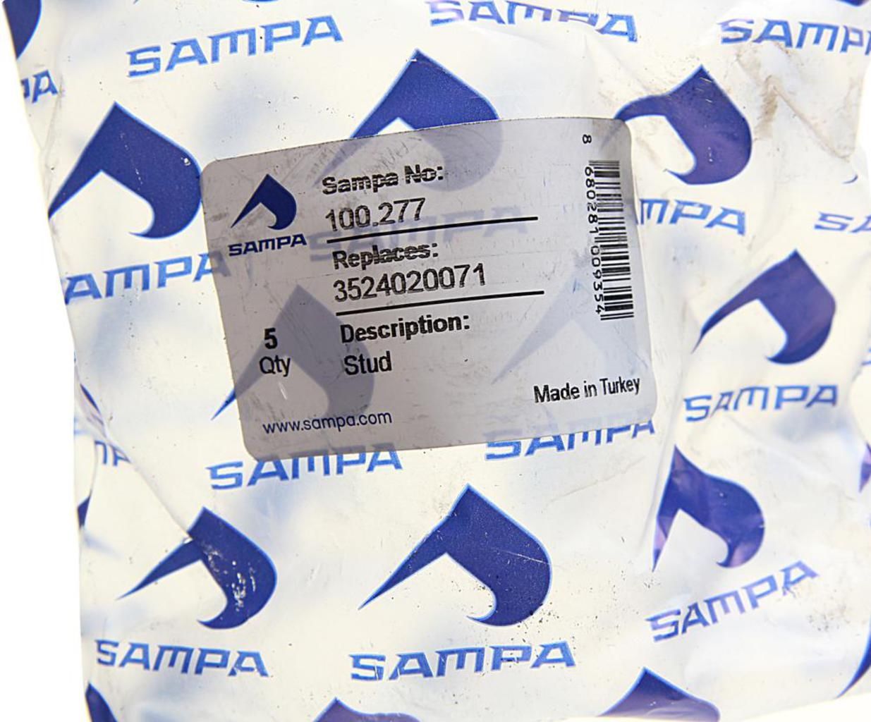 Шпилька колеса для Мерседес арт 100277 SAMPA