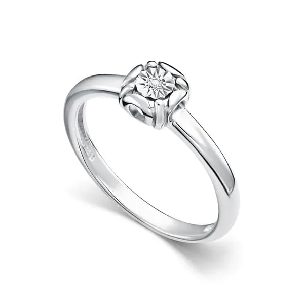 Серебряное кольцо DIAMANT-ONLINE с бриллиантом 925 пробы