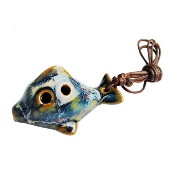 (Одна) керамическая рыбка с 6-ю версиями ocarina C-02-яркая подсветка