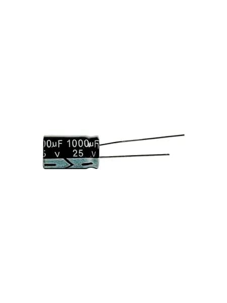 Конденсатор электролитический 25В-1000мкФ (1000uF-25V, -40+105C, 10x16мм)