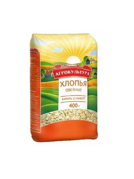 Агрокультура Хлопья овсяные Геркулес, 400 гр