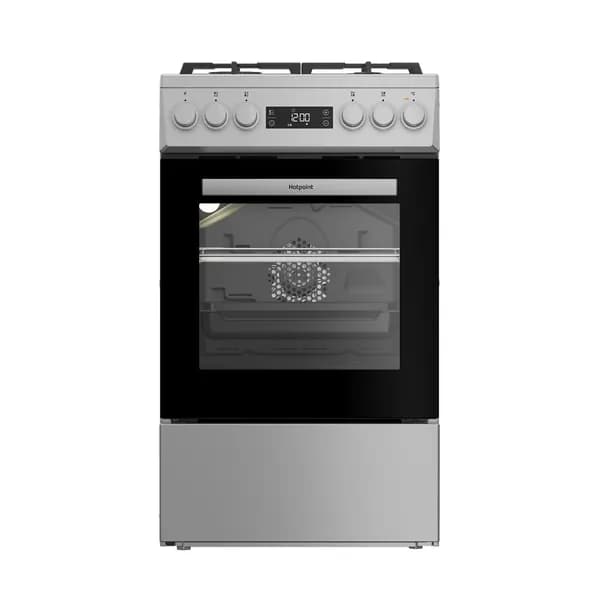 Плита комбинированная Hotpoint HSG5F1HX, серебристый