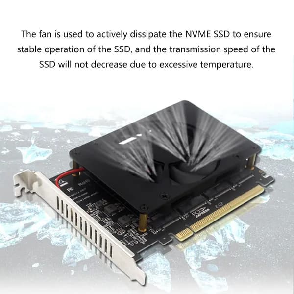 Адаптер PCI-EX16 NVME для M2 M Key 4 SSD