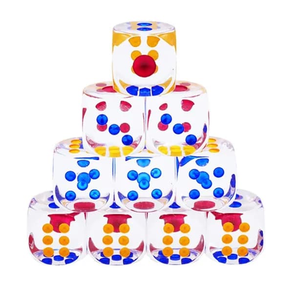 Акриловые кубики-цифры, 10 шт., - 30mm