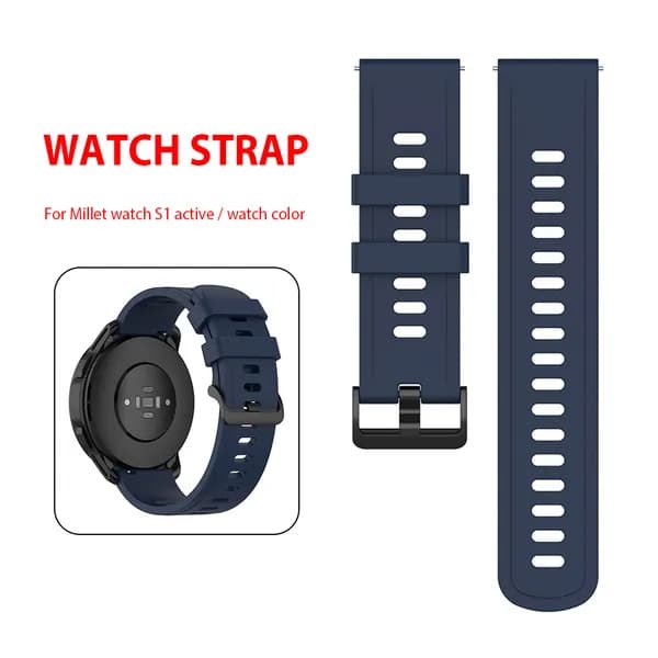 Силиконовый ремешок для часов Xiaomi Watch S1 Active и Xiaomi Mi Watch Color, цвет полуночный синий