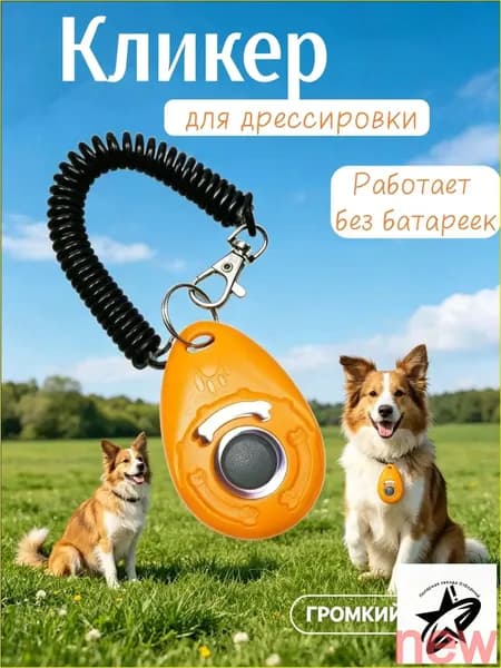 Кликер для дрессировки собак браслет, оранжевый yuki004