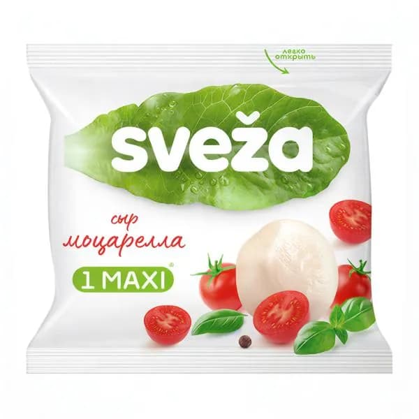 Сыр Моцарелла Савушкин Продукт SVEZA 45% вес с заливкой 250г вес сыра без заливки 100г