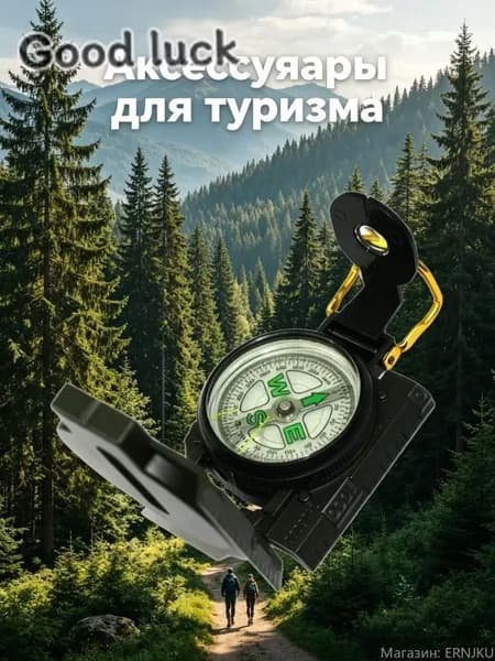 Профессиональный армейский компас, миниатюрный для походов, фосфоресцирующая подсветка, прецизионный, 1 шт