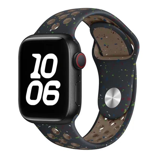 Дыхающий силиконовый браслет совместимые Apple Watch 46mm 45 41 49mm 44 42 40mm Series11 10 9 8 SE 7 6 5 4 Ultra 3 2