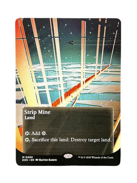 Strip Mine, прокси-карта MTG proxy, EOS, Holo