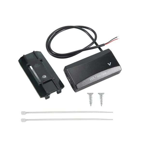Мини цифровой LED вольтметр для мотоцикла, панельный монитор / 12-80V, защита от обратного подключения, синий