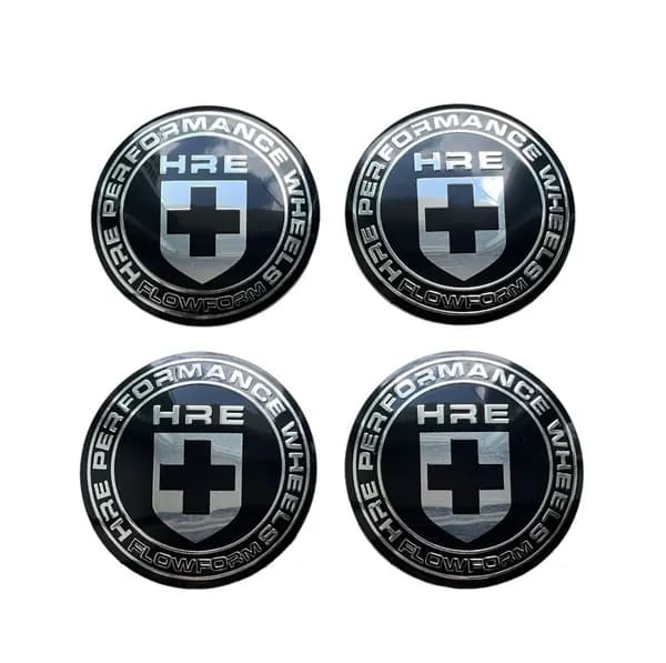 Наклейки на колесные диски HRE Performance Wheels / Наклейки на колеса, на колпак, ступицу. D-56 mm (Сферические)