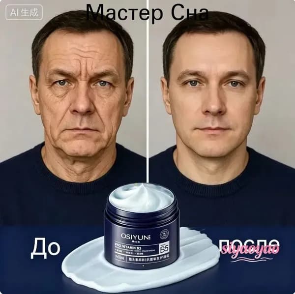 Антивозрастной мужской крем АНТИ-МОРЩИНЫ устраняет морщины, а не маскирует глубокие + интенсивное увлажнение
