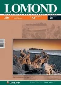 Фотобумага LOMOND Одностороння Матовая, 230г/м2,A4 (21X29,7см)/25л. (0102050)