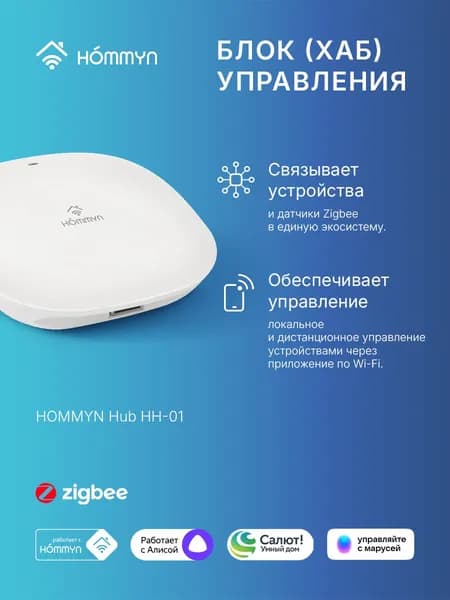 Блок управления шлюз HOMMYN Hub HH-01 Хаб