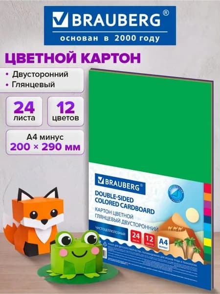 КартонДвухсторонняя A4, количество листов: 24