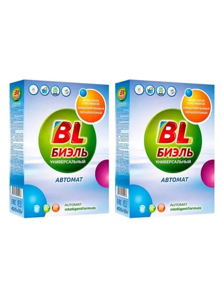 BL (БиЭль) Стиральный порошок 400 г Для белых тканей, Для цветных тканей