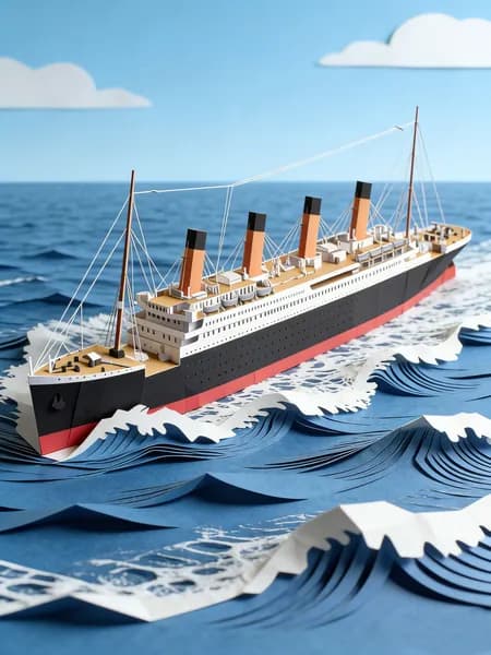 Бумажная модель "Титаник" в масштабе 1:400 Британский круизный лайнер "Титаник" своими руками не подходит для новичков