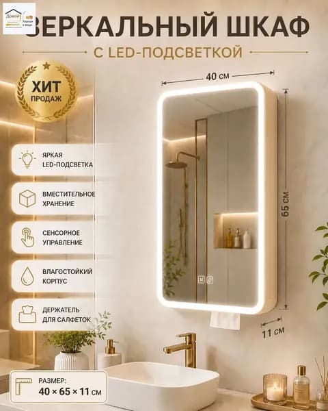 Тумба для ванной,, 40х11х65.01 см