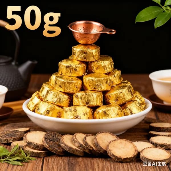 Китайский пуэр с розой 50г туо клейкий рис ароматный детокс