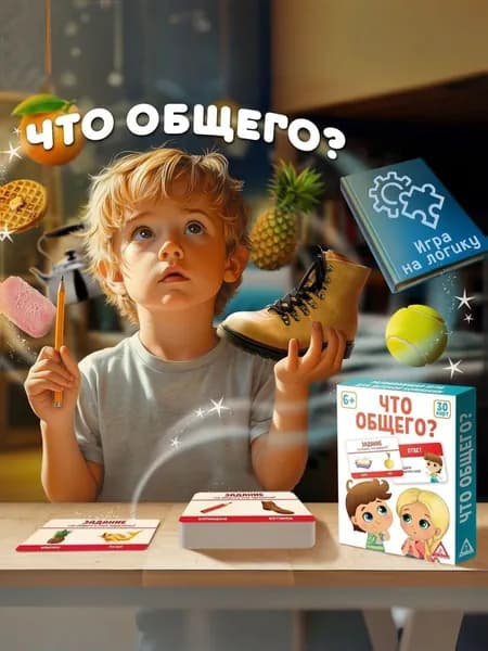 Настольные игры для детей / Что общего? / Игры на логику, 6+