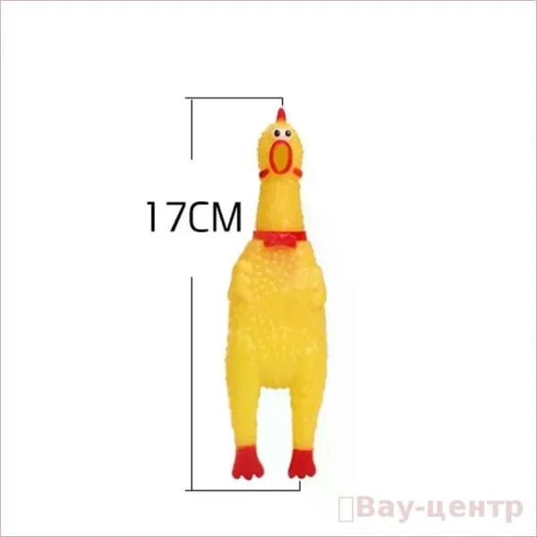 Игрушка для жевания собак с криком цыпленка. Прочная и забавная. Желтая резиновая дышащая игрушка для собак.