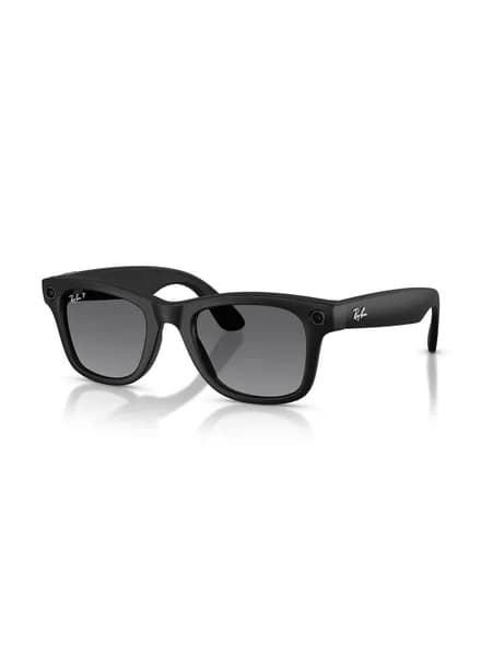 Умные очки Ray-Ban Wayfarer (Gen 2), размер 50-22-150, поляризационные линзы Polar Gradient Graphite, оправа Matte Black. Товар уцененный