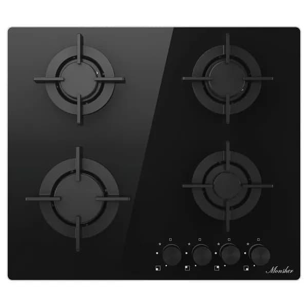 Варочная поверхность MONSHER, High-Tech, газ, 59 см, газ-контроль MGG 64 Noir