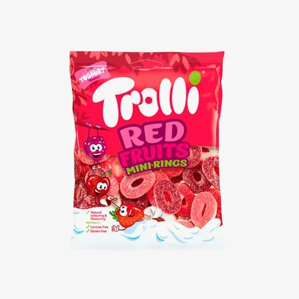 Мармелад Trolli RED rings Кольца КЛУБНИКА красные100гр /Германия/