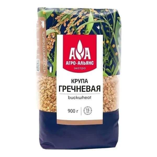 Крупа гречневая Агро-Альянс Экстра элитная ядрица 900 г