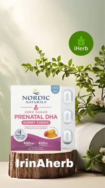 Nordic Naturals, ДГК для беременных без сахара, клубника и апельсин, 27 жевательных таблеток