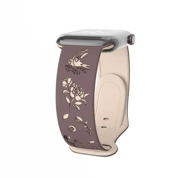 Ремешок для Apple Watch 42mm(Только 1/2/3 серия) 38mm 41mm 40mm 49mm,Силиконовый резной браслет