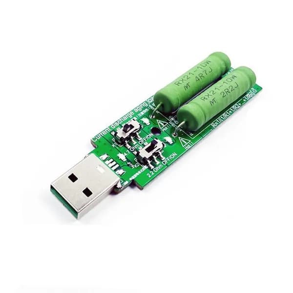USB электронная нагрузка с переключаемыми резисторами, DC. Тестер разряда батареи 5V/1A, 2A, 3A / "резисторный" модуль.
