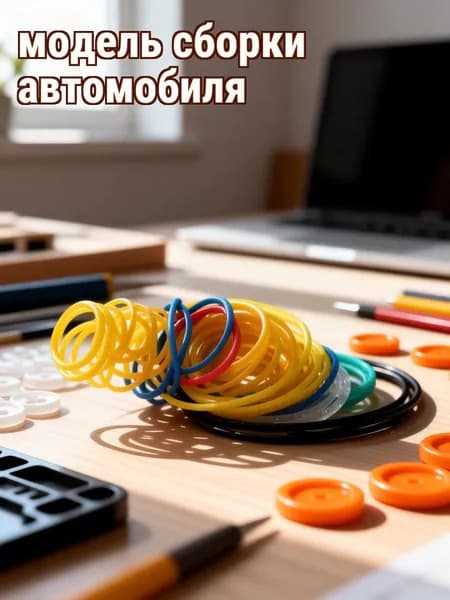 Набор резиновых и пластиковых ременных шкивов для конструкторов и игрушек