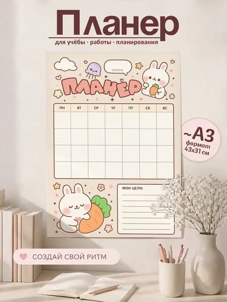 Планинг Недатированный A3, листов: 1