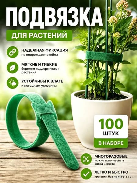 Клипсы для подвязки растений,1.2см,100шт