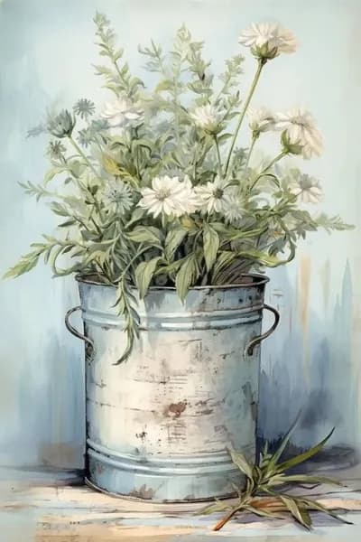 Металлические таблички с цветами-Винтажный декор для дома20x30cm