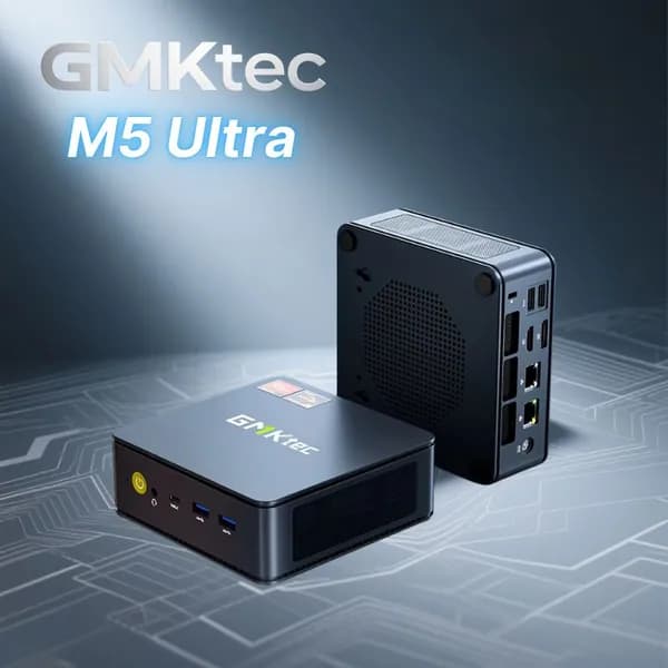 GMKtec Мини-ПК (AMD Ryzen 7 7730U, RAM 8 ГБ, SSD 512 ГБ, AMD Radeon, Windows 11 Pro), черный