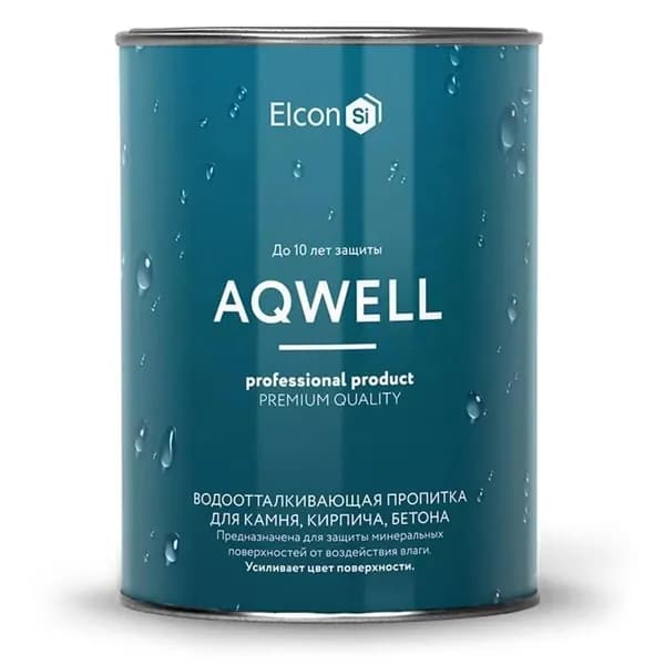 Пропитка ELCON "Aqwell", кремнийорганический гидрофобизатор, 0,9 л